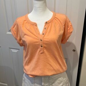 Loft Shirt with gold button accent